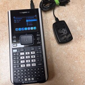 Texas Instruments TI-Nspire CX with Charger - Black and Silver